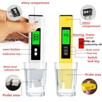 Combinaison de stylo testeur PH TDS, de qualité de l'eau, PH mètre EC