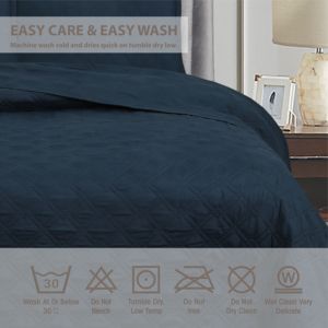 Ensemble de couette Besta, design géométrique ultrasonique, style européen et américain, rembourrage en polyester, 3 pièces, technologie Pinsonic - Product Image 5