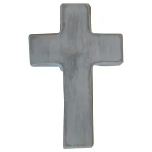 White Gray Painting Wooden Cross Small Holy Wooden Cross With Magnet