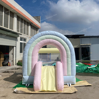 Château gonflable commercial en PVC Rinbow pour enfants, filles, usage intérieur, 8x6x7 pieds, capacité 1000 kg, certifié CE/RoHS, garantie 2 ans