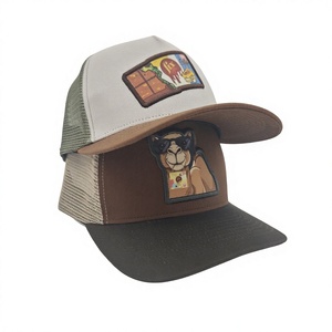 Custom Logo 5 Panel Trucker <b>Hat</b> Printed Design Low MOQ OEM Vintage Inspired Retro Outdoor Sports Cycling Beach Performance Mesh - Product Image 3