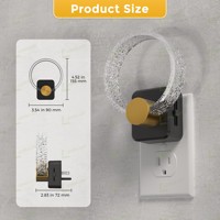Lampes de nuit LOHAS décoratives en acrylique 180 °   Lampe de nuit LED rotative à brancher sur prise murale, du crépuscule à l'aube, pour chambre à coucher et salle de bain