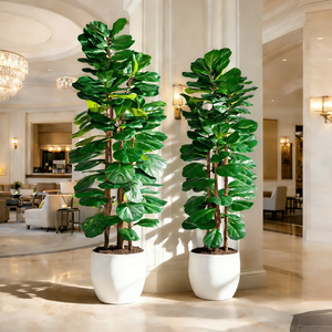 Albero di Ficus Artificiale Stereoscopico ad Alta Simulazione, Albero di Banyan Sempreverde per Decorazioni Interne ed Esterne - Product Image 6