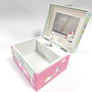 Caja Musical Personalizada con Diseño <span class=keywords><strong>de</strong></span> Arcoíris, Caja <span class=keywords><strong>de</strong></span> Música Giratoria con Espejo, Caja <span class=keywords><strong>de</strong></span> Recuerdos con Gran Espacio <span class=keywords><strong>de</strong></span> Almacenamiento, Regalo para Niñas - Product Image 3