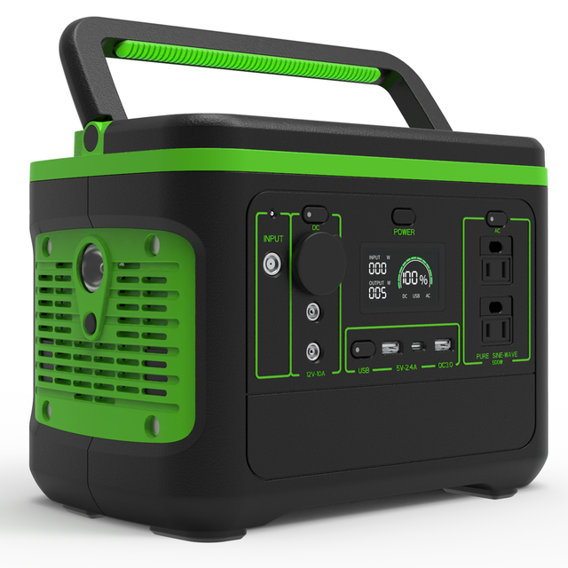 500W Lifepo4 Lithium Battery Emergency Portable Outdoor Solar Power Station with MPPT Controller and Pure Sine Wave Inverter