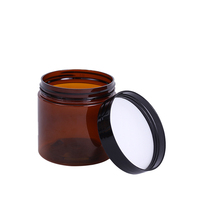 3 oz 4 oz 6 oz 8 oz 16 oz 32 oz 60 ml 100mL 250ml 400ml 500ml Tarro de plástico para mascotas ámbar de grado alimenticio con tapa
