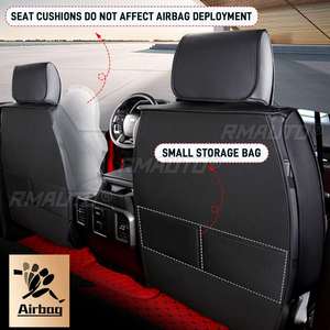 Juego Completo de 5 Fundas de Asiento para Automóvil, Fundas de Asiento de Cuero PU, Protectores para Chevy Silverado 1500 2500HD 3500HD 2007-2022 - Product Image 5