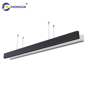 Customize Size Ceiling Track Suspension Aluminum PMMA Commercial Light 40 50 60 Watt Led Linear Pendant Light