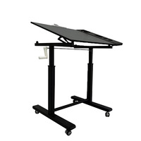 Bureau debout roulant réglable en hauteur, bureau de dessin inclinable, bureau assis-debout, table de dessin semi-élevable