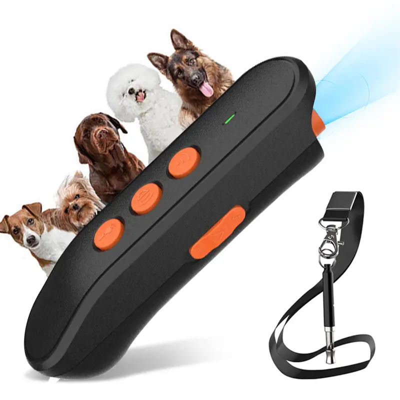 Dog Barking Control Device 49 Feet Range Ultrasonic Dog Repeller Ultrasonic Anti-Barking Device With Flashlight