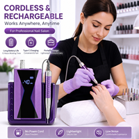 Polisseuse à gel acrylique sans fil rechargeable, perceuse à ongles électrique portable, haute puissance 40000 tr/min