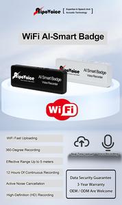 Badge Logger with 12H Audio Storage Multi-Hour WiFi Badge <b>Recording</b> <b>Device</b> for Business Teams Workplace WiFi - Product Image 2