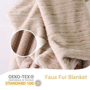 Yumuşak Suni Kürk Battaniye Avrupa ve Amerikan Tarzı Yumuşak Kumaş King Size Yatak Örtüsü - Product Image 3