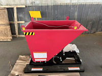 Nouvelle benne basculante industrielle en acier à vidage automatique, robuste, avec système de dégagement par pare-chocs, attache pour chariot élévateur, pour déchets