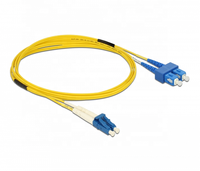 Câble de raccordement optique monomode OS2 de haute qualité, jaune, OD3.0mm, LSZH, 3m, LC vers SC, tressage en aramide duplex