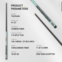 Queue de billard en fibre de carbone à ultra faible flexion, joint radial, pour tournoi, durable, pour snooker et billard, achat en gros