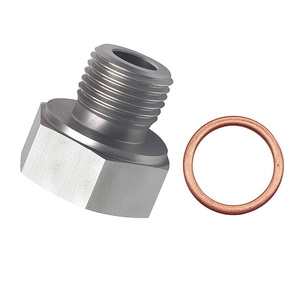 Conector Reductor de Acero Inoxidable Mecanizado por CNC, Macho M16*1.5 a Hembra 1/8NPT, para Reconstrucción de Motor GM LS - Product Image 3