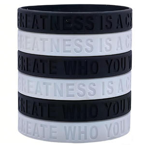 สร้างสรรค์สายรัดข้อมือซิลิโคนที่คุณต้องการเป็น สายรัดข้อมือสร้างแรงบันดาลใจสำหรับผู้ใหญ่ ดีไซน์เรขาคณิตที่ทนทาน - Product Image 4