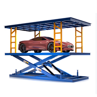 Cric hydraulique à ciseaux à double étage en acier sur mesure de 3 m, cric hydraulique pour voiture, équipement de stationnement de garage avec CE ISO