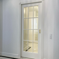Cadre de porte antique intérieur blanc moderne de style simple grandes portes en bois de verre porte française