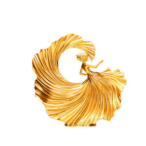 Décoration artistique moderne et simple en résine dorée avec motif paysager pour table, salon, meubles à vin et armoires TV – Haute Qualité - Product Image 1