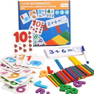 Toptan Montessori matematik seviyorum ahşap oyuncak numarası eşleştirme matematik eğitim okul öncesi çocuk öğretim yardım