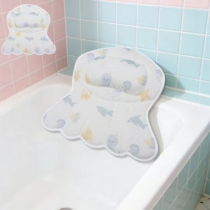 OEKO-TEX प्रमाणित ऑक्टोपस आकार बाथटब गर्दन बैक समर्थन हेडरेस्ट होम गर्म स्नान स्पा गैर पर्ची स्नान तकिया सक्शन कप - Product Image 1