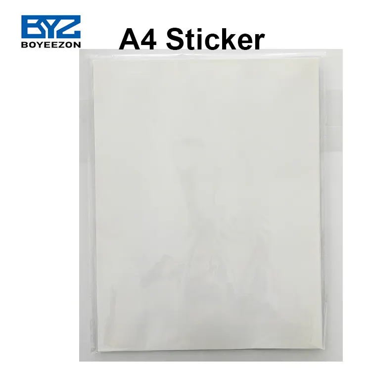 100 Vellen A4 21X29.7 Wit Papier Zelfklevend Stickerlabel Voor Laser Inkjet Printer