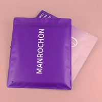 Sacs de rangement en plastique CPE givré écologiques Unione avec fermeture éclair pour vêtements, chaussettes, chaussures, fourrures, avec logo personnalisé
