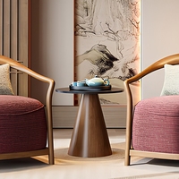Canapé simple en bois massif de luxe léger Lovein, combinaison de deux chaises, meubles de maison, salon, hall d'hôtel, entreprise