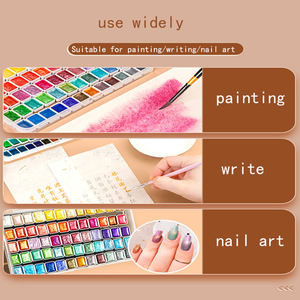 <span class=keywords><strong>Palette</strong></span> de peinture <span class=keywords><strong>aquarelle</strong></span> artiste scintillante 20/24/60 couleurs boîte à paillettes nacrée ensemble de peinture <span class=keywords><strong>aquarelle</strong></span> pour artistes - Product Image 6