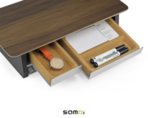 SAMDI 2024 Modern Birch Wood Under <strong>Desk</strong> Drawer <strong>Hidden</strong> Metal Hanging Tray Organizer for Office Storage <strong>Computer</strong> <strong>Desk</strong> - Product Image 1