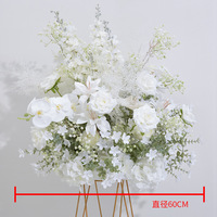 Guirlande de fleurs artificielles pour décoration de mariage, pendentif à suspendre à la porte, couleur et matériau personnalisés, OEM accepté, vente en gros