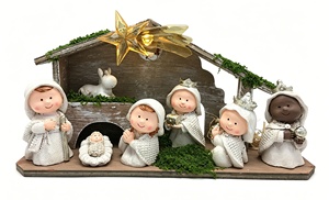 Juego de Natividad Pequeño y Bonito con Casa para Decoración Navideña, Venta al por Mayor - Product Image 4