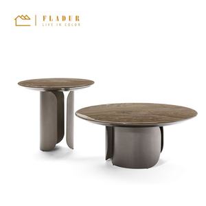 بسيط زجاج الأعلى روز الذهب قاعدة من الاستانلس ستيل طاولة القهوة لغرفة المعيشة نهاية الجدول طاولة شاي - Product Image 1