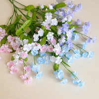 Bouquets de fleurs artificielles Myosotis, sprays de carnations, fleurs en soie pour la Fête des Mères, la maison, la ferme, les mariages, les centres de table