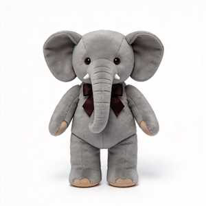 Juguetes de Peluche de Elefante Realistas de Alta Calidad, Peluche de Elefante Personalizado con Lazo, Lindos Peluches de Elefante de Simulación - Product Image 5