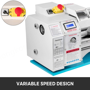 Envío rápido Máquina de torno manual precisa y constante Mini torno de metal Torno de Banco superior para torneado Perforación - Product Image 6