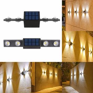 Lámpara Solar de Pared LED para Exteriores, Impermeable, Decorativa, con Iluminación Superior e Inferior para Pared, Porche, Balcón, Jardín y Calle - Product Image 1