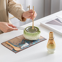 Nouveau bol à matcha, service à thé, fouet à thé, chaise à thé Bai Ben Li, torchon à thé, ensemble d'accessoires pour la cérémonie du thé