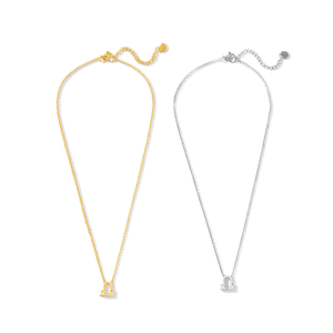 Collana con Ciondolo a Forma di Bilancia in Acciaio Inossidabile, 46cm, Tono Oro e Argento, Gioielli alla Moda - Product Image 2