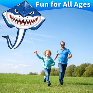 Cerfs-volants Requin, Dragon, Licorne et <span class=keywords><strong>Avion</strong></span>, Jouets Volants Faciles à Piloter, Grand <span class=keywords><strong>Cerf</strong></span>-<span class=keywords><strong>volant</strong></span> pour Garçons et Filles, Activités de Plage, de Parc et de Fête en Plein Air - Product Image 2