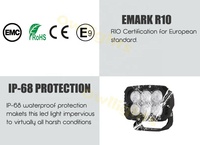 Projecteur LED 4x4 60W à faisceau spot 5 pouces pour camion et tracteur, lumière de travail 12V DC, étanche IP68, boîtier en aluminium, ajustement universel