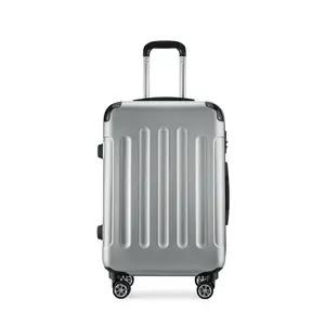 Wholesale ABS/PC Zipper Luggage Design Travel Aluminum Trolley Case Custom Portable Hard Shell Safety Carry On Suitcase