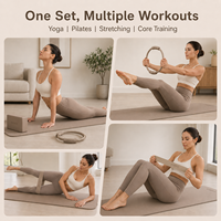 Yoga-Matte Hantel-Set Pilates-Zubehör Maßgefertigte Knöchel- und Handgelenkbandagen Yoga-Taschen Power Ring Silikon-Pilates-Kit-Set