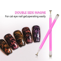 Ibdgel 3D Aimant Cat Eye Pen Nail Art Double Face Cat Eye Magnet Nail Tools