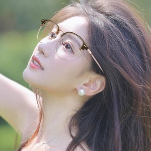 แว่นตาครึ่งกรอบ สีน้ำตาล เลนส์ใส Cr39 สำหรับทุกเพศ กรอบขนาดกลาง 2024 - Product Image 4