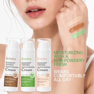 Crema Hidratante con Color Icesea, Etiqueta Privada al por Mayor OEM/ODM, con Ceramida, Ácido Hialurónico y Protección SPF para Piel Seca - Product Image 1