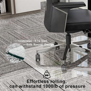 Tapis de chaise de bureau <span class=keywords><strong>en</strong></span> <span class=keywords><strong>verre</strong></span> trempé personnalisé pour tapis ou planchers de bois franc, protecteurs de <span class=keywords><strong>sol</strong></span> d'ordinateur - Product Image 5