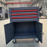 Armoire de rangement d'outils en fer robuste personnalisable OEM, chariot d'atelier de garage en métal, chariot à outils